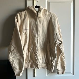 PANGAIA cream fleeced lined sweatshirt